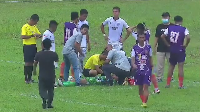 Taufik Ramsyah es atendido en el campo