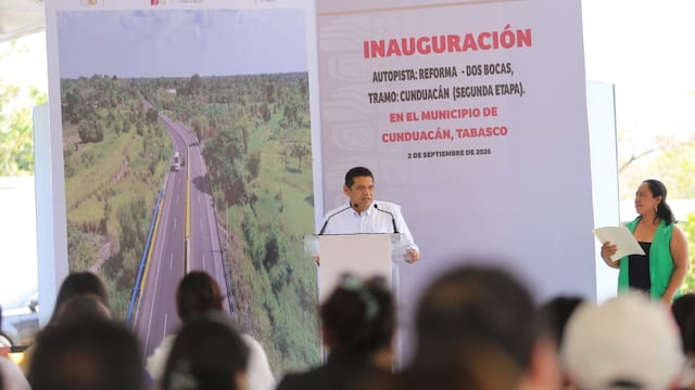 Javier May inaugura tramo de vía Reforma-Dos Bocas con más de 300 mdp