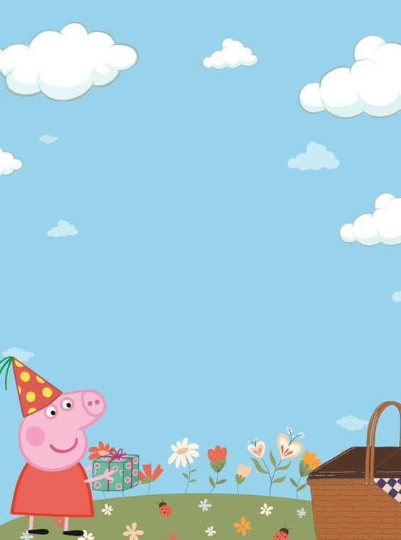 Dibujo de la primavera de Peppa Pig