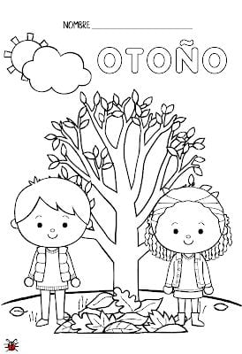 Dibujos bonitos de otoño para imprimir y colorear