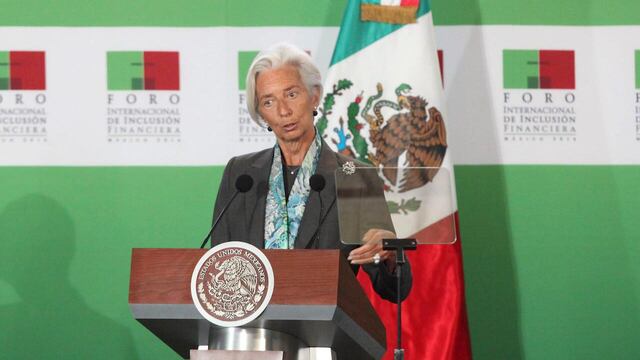 Christine Lagarde en su visita a México en 2014