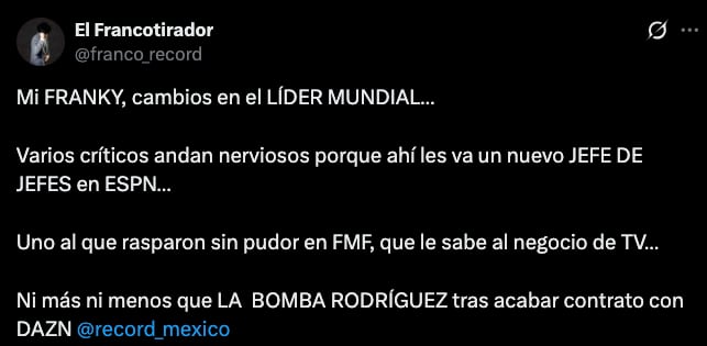 ESPN México analiza la llegada de Juan Carlos “Bomba” Rodríguez