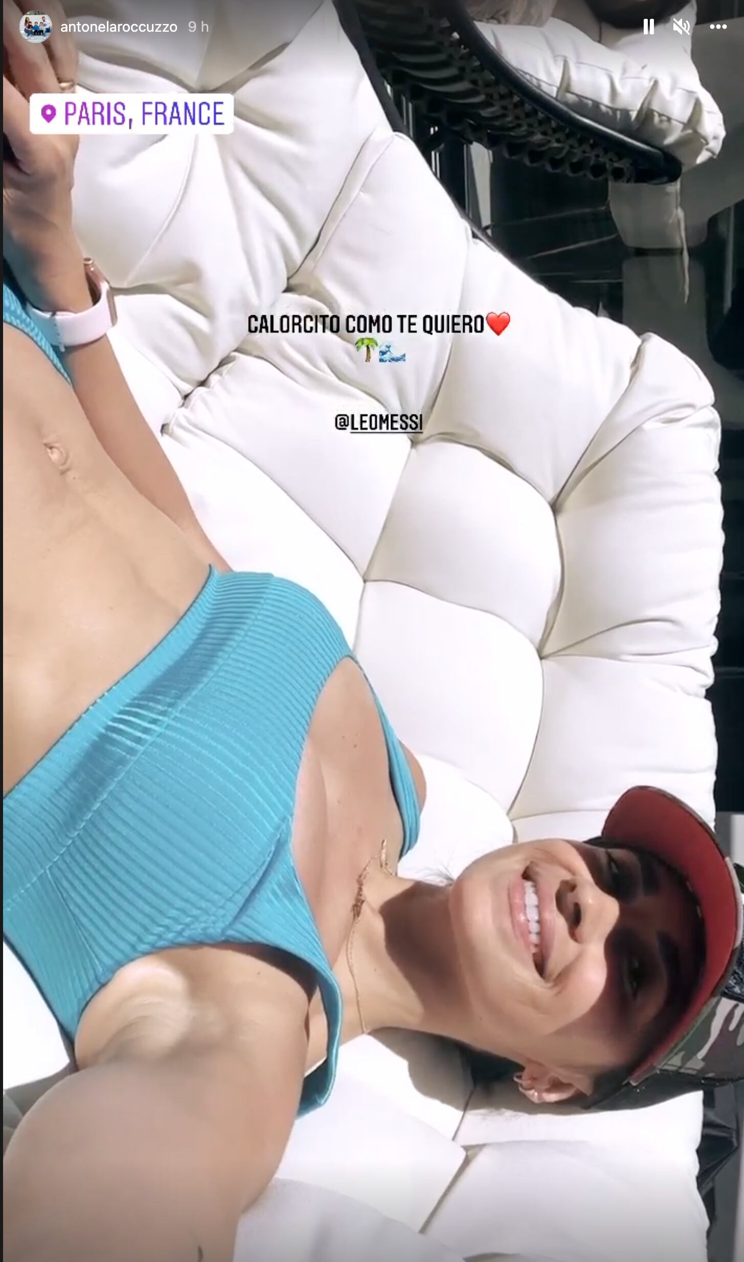 Antonela y Messi (Foto: Captura de video)