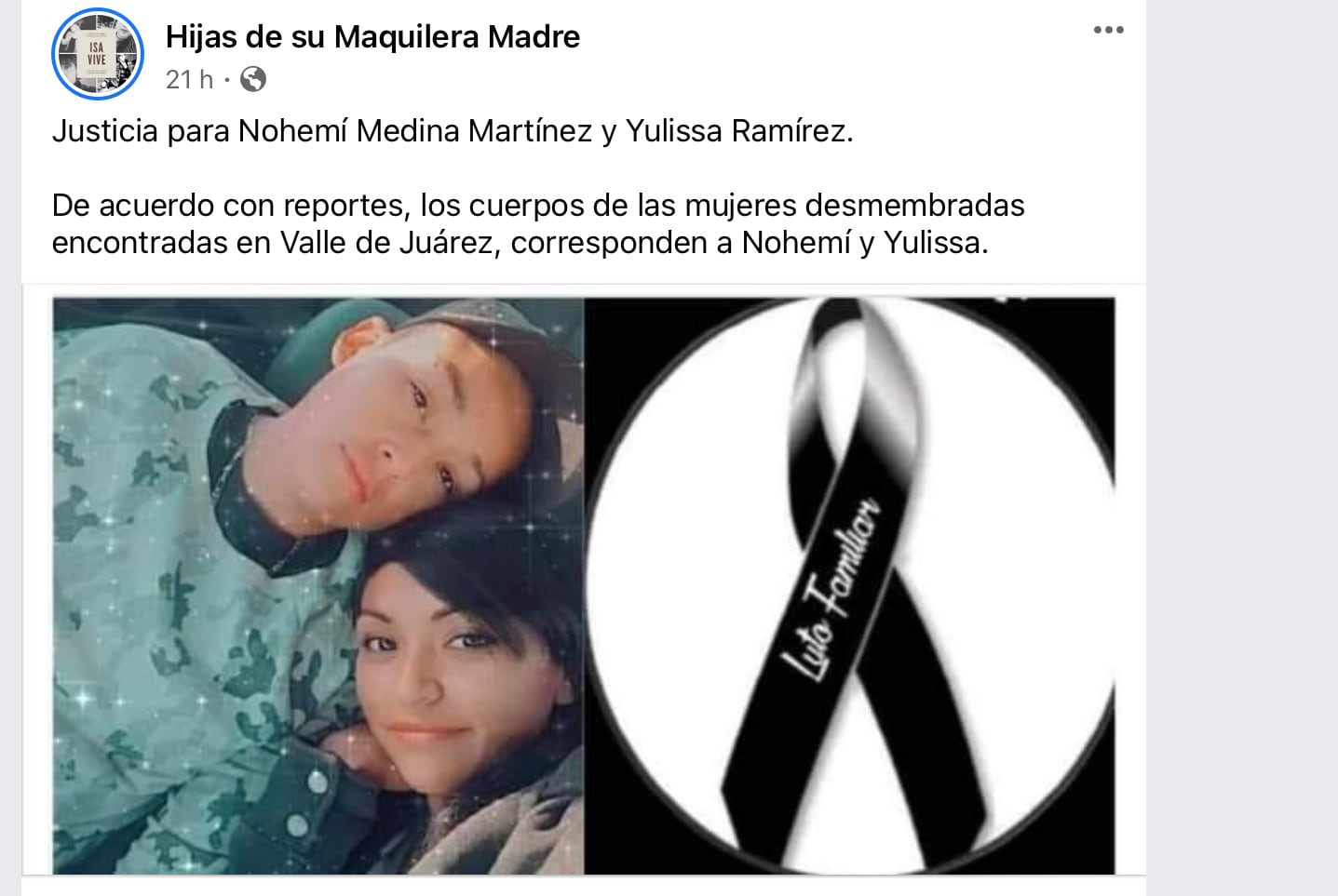 Exigencia de justicia por lesbofeminicidios de Nohemí y Julissa
