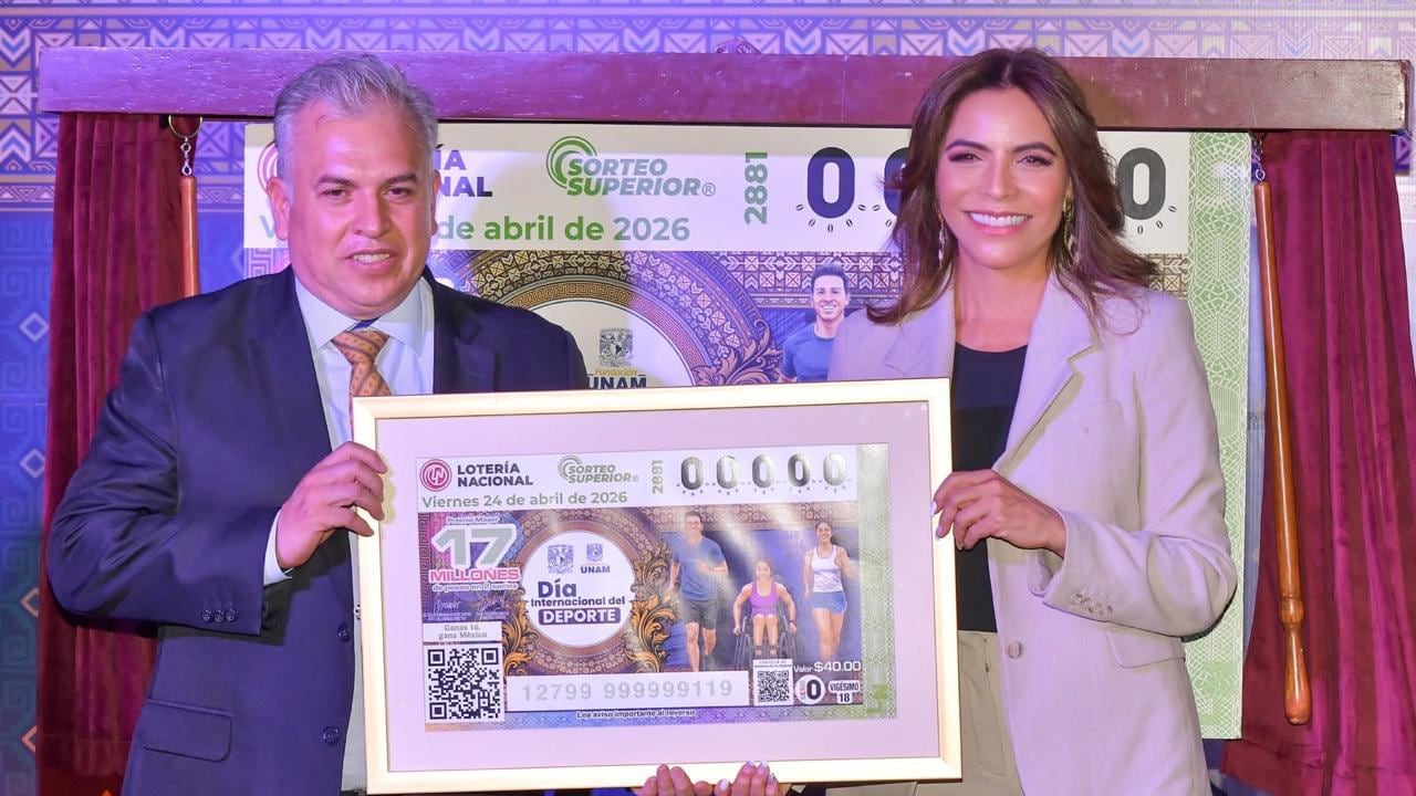 Lotería Nacional y Fundación UNAM presentan sorteo por el Día Internacional del Deporte
