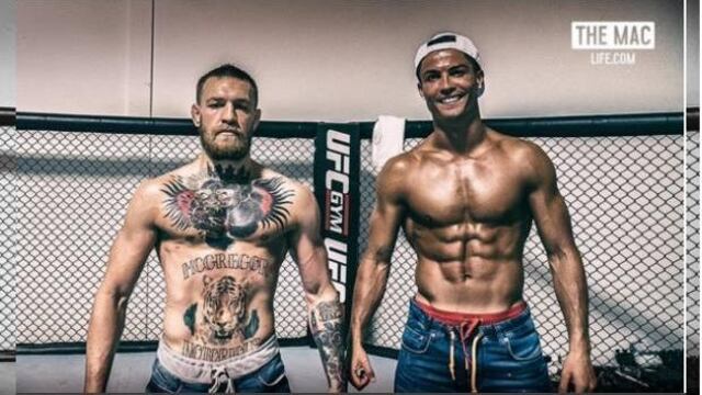 McGregor y Cristiano en un entrenamiento hace algunos años