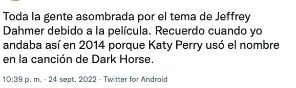Katy Perry es cancelada por mencionar a Jeffrey Dahmer en Dark Horse