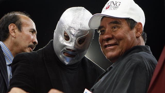 Rubén 'El Púas' Olivares junto a El Hijo del Santo