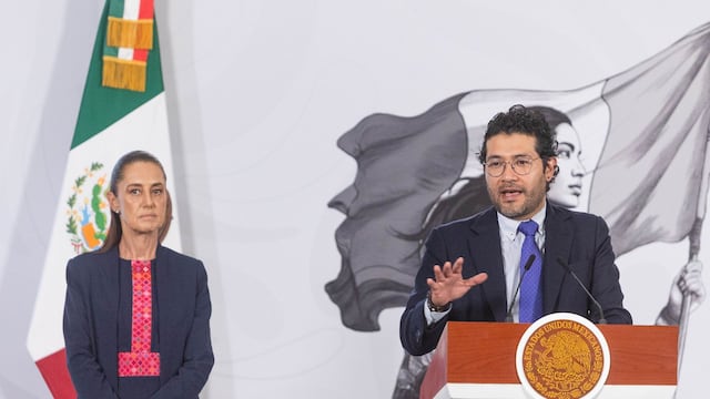 Claudia Sheinbaum Pardo, Presidenta de México y Marath Baruch Bolaños López, secretario del Trabajo.