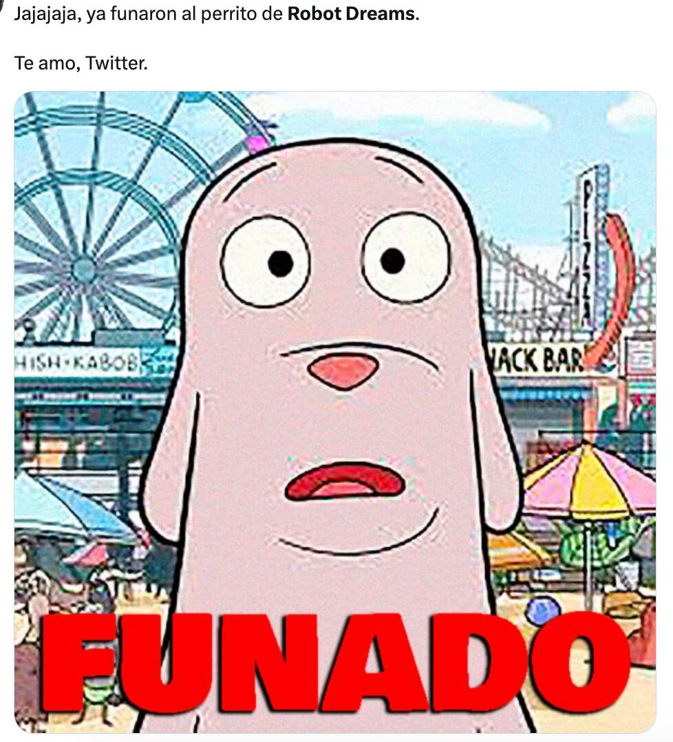 Perro Robot Dreams funado