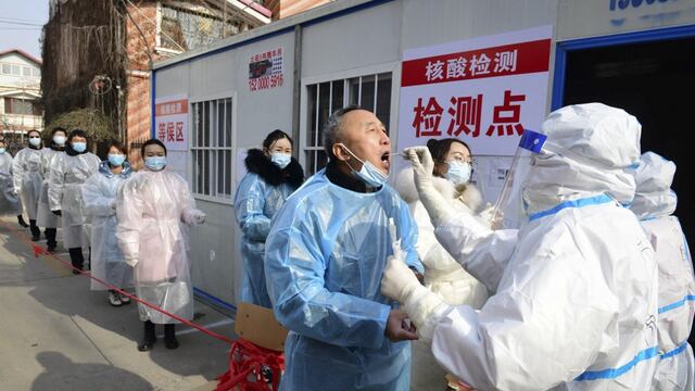 Prueba de coronavirus en China
