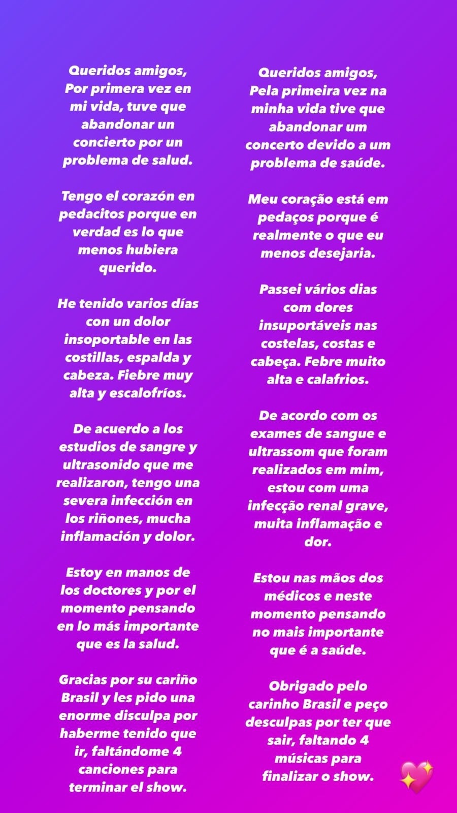 ¿Cuál es el estado de salud de Anahí?