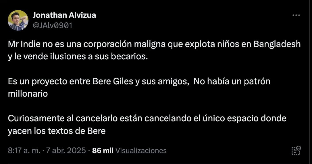¿Quién es Mr. Indie? El medio que usó los servicios de Berenice Giles Rivera y Miguel Ángel Rojas Hernández para el Axe Ceremonia 2025