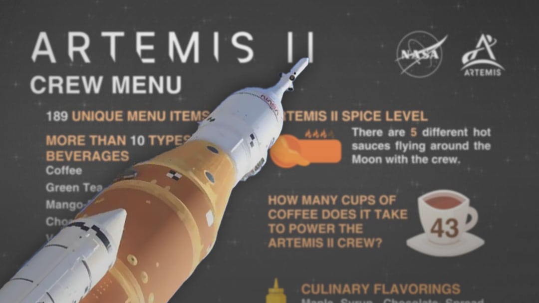 NASA comparte menú espacial con tortillas y salsas para Artemis II