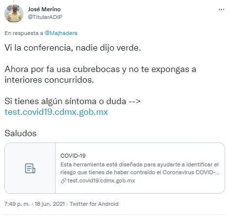 Tuit de José Merino