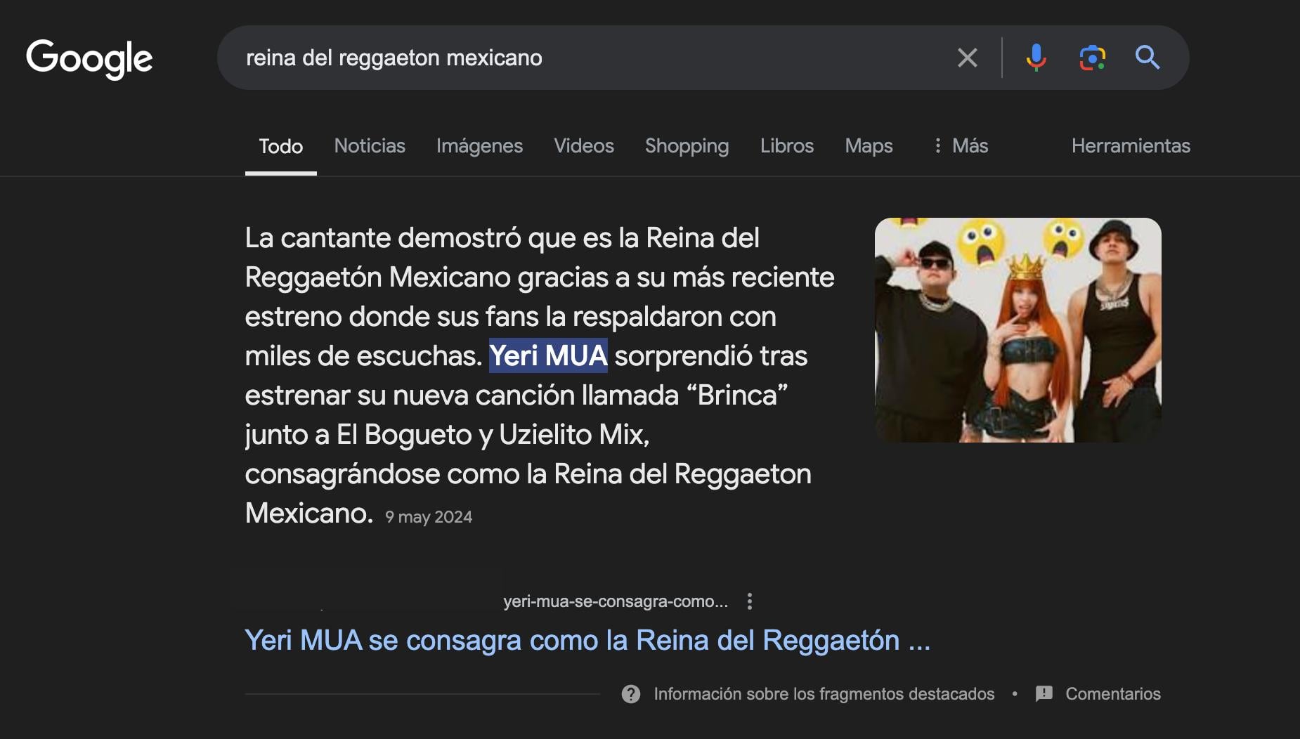 Yeri Mua presume que es la reina del reguetón mexicano, pero gracias a una nota periodística que así la nombró