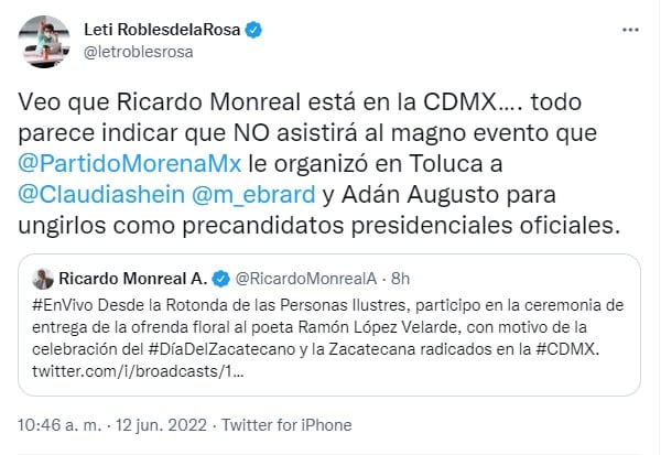 Ricardo Monreal ignorado de evento de presidenciables de Morena