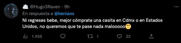 Los fans de Kenia Os le recomiendan ya no regresar a Mazatlán