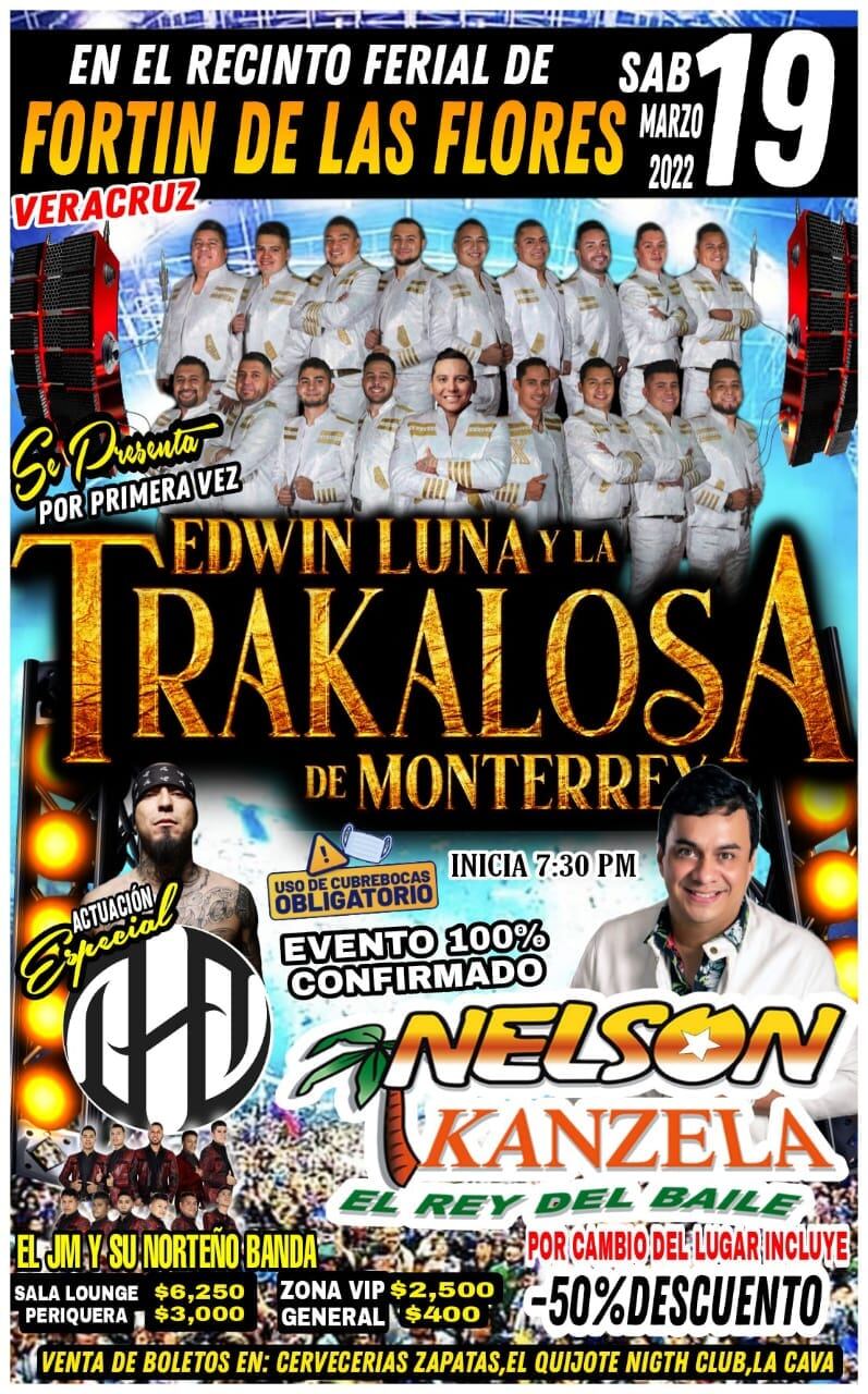 Cancelan concierto de Edwin Luna y La Trakalosa de Monterrey.