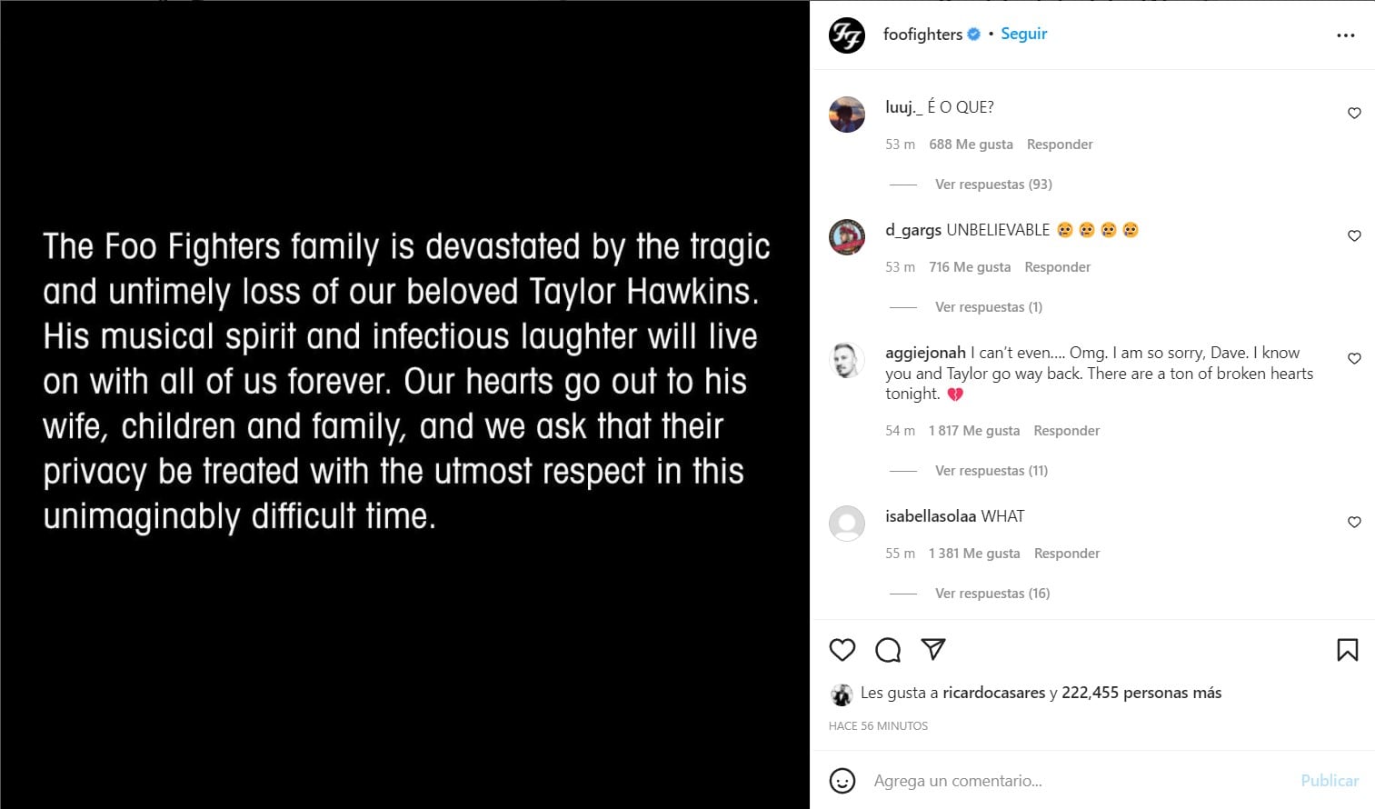 Post de Foo Fighters