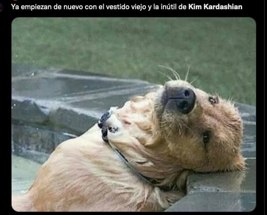 Meme de Kim Kardashian y el vestido Marilyn Monroe.