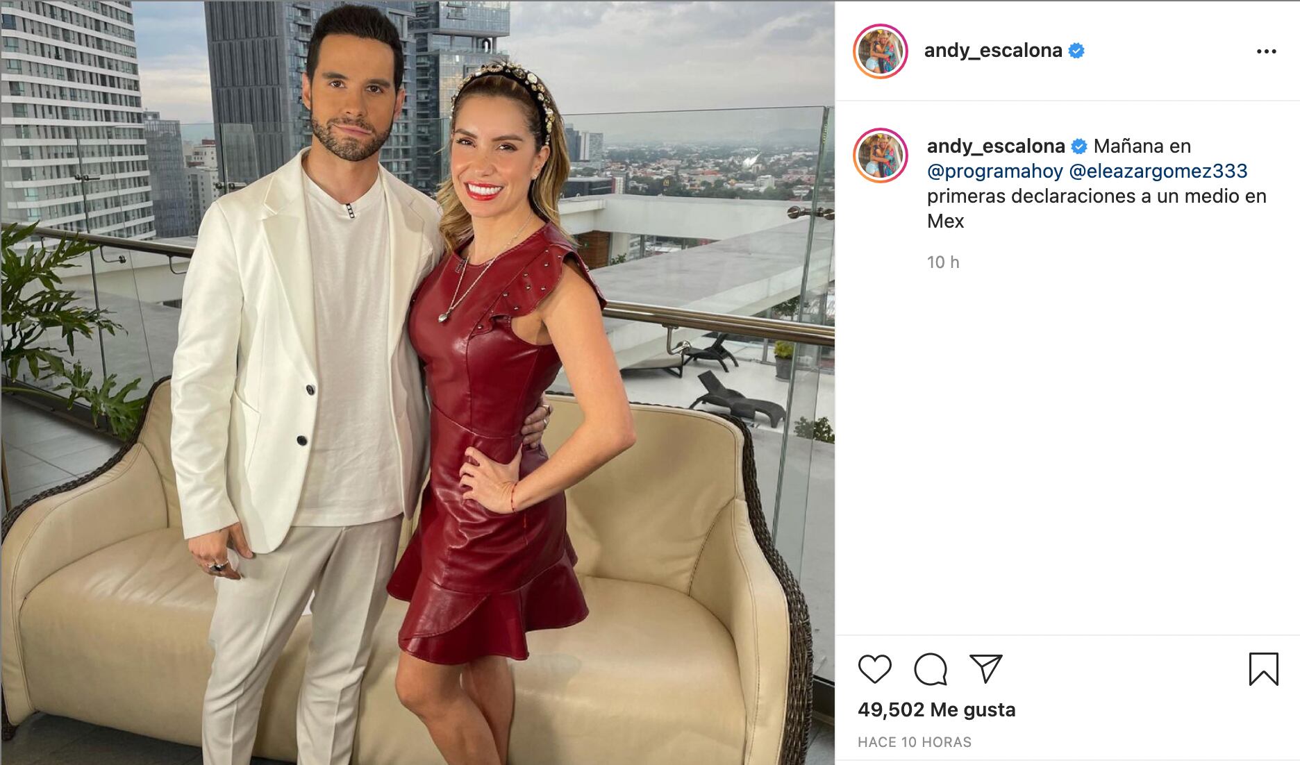 Eleazar Gómez en entrevista para 'Hoy'