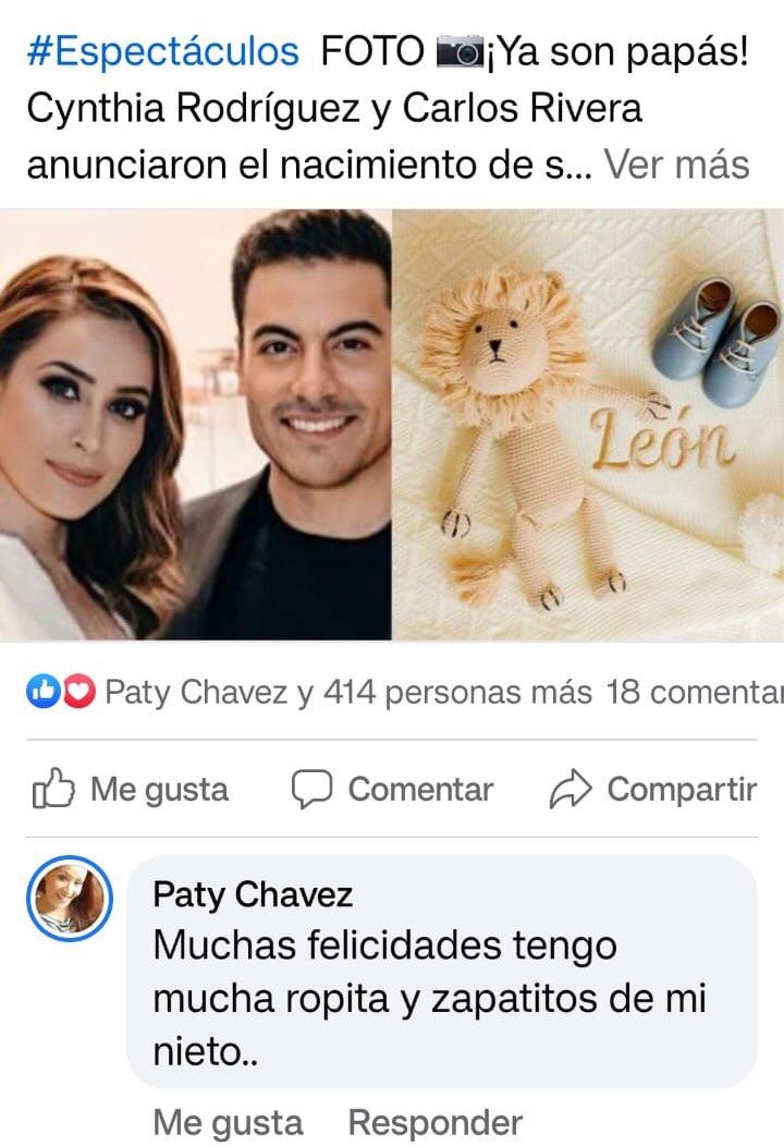 El nacimiento de León, bebé de Cynthia Rodríguez y Carlos Rivera emocionó tanto que hasta una señora aprovechó para ofrecerle ropa usada de su nieto