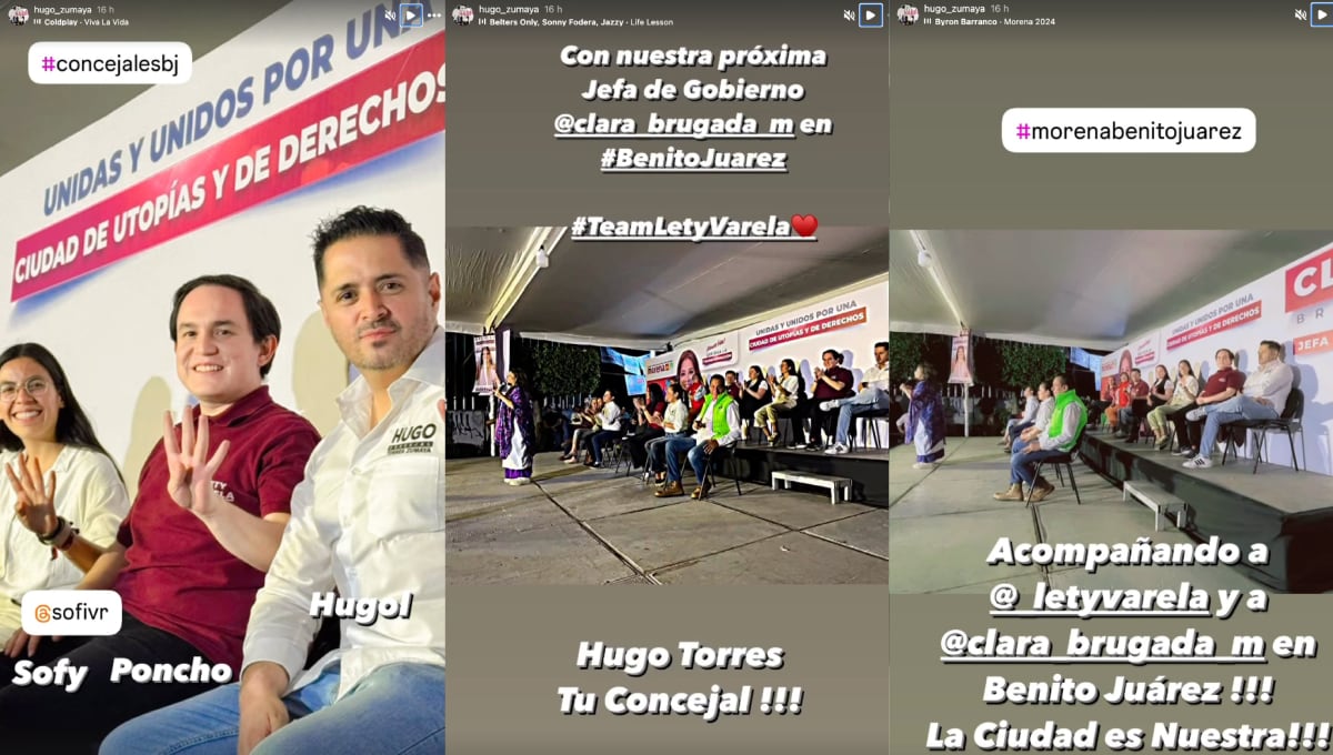 Hugo Torres Zumaya presumió fotos de su participación en evento de Lety Varela y Clara Brugada