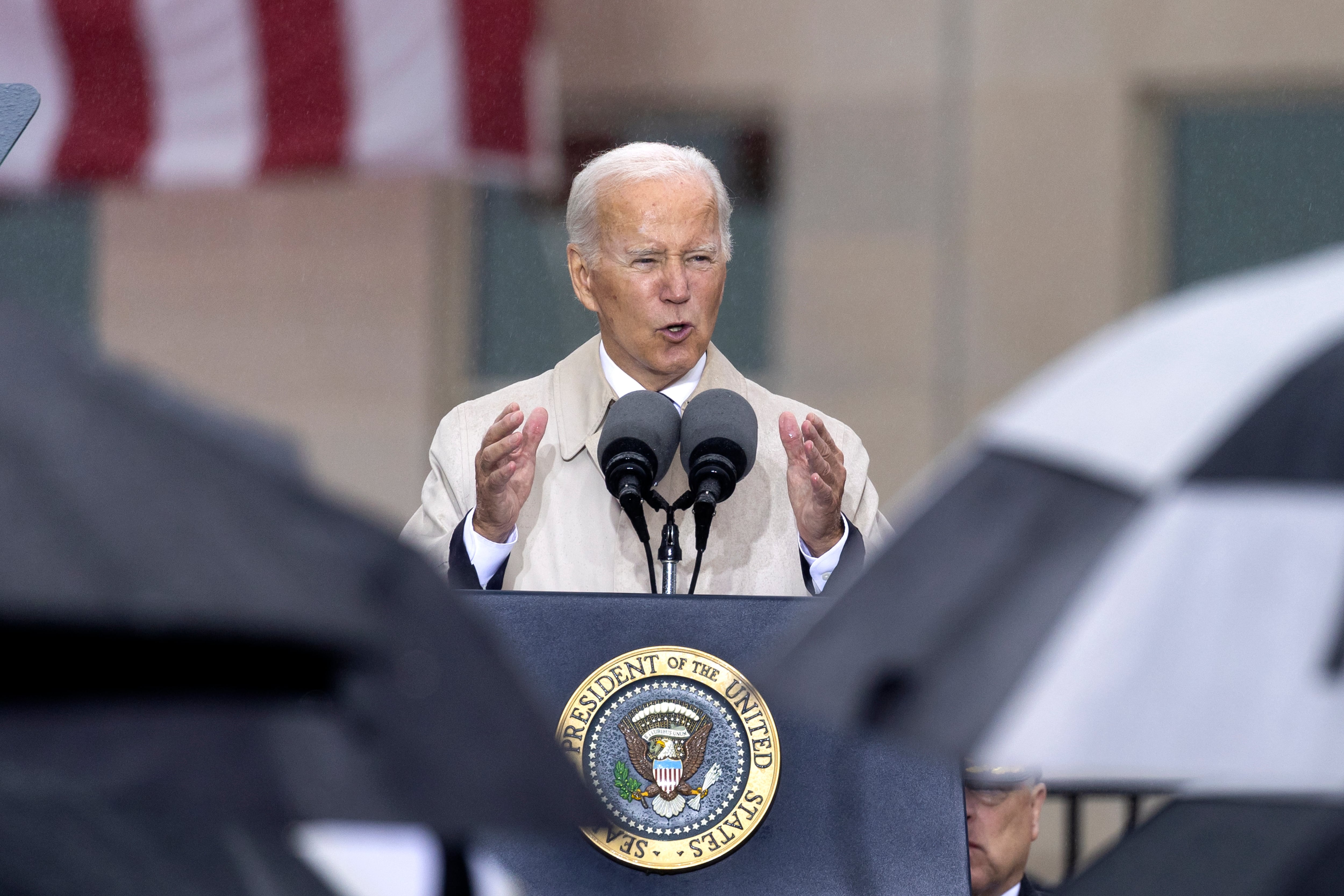 Joe Biden en su discurso por el 21 aniversario del 11-S
