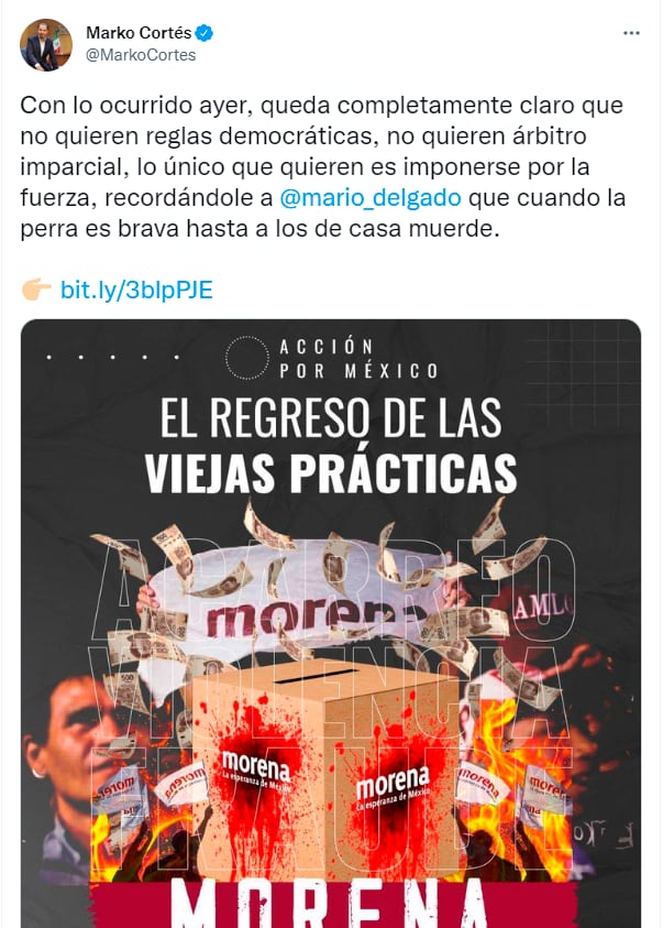 tuit de Marko Cortés