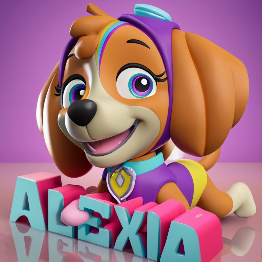 Nombres 3D Paw Patrol