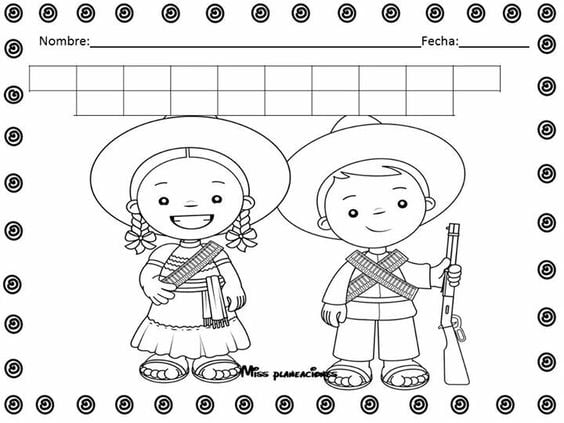 Dibujos de Adelita para colorear por el 20 de noviembre