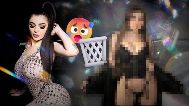 Karely Ruiz posa en lencería junto a camión de basura