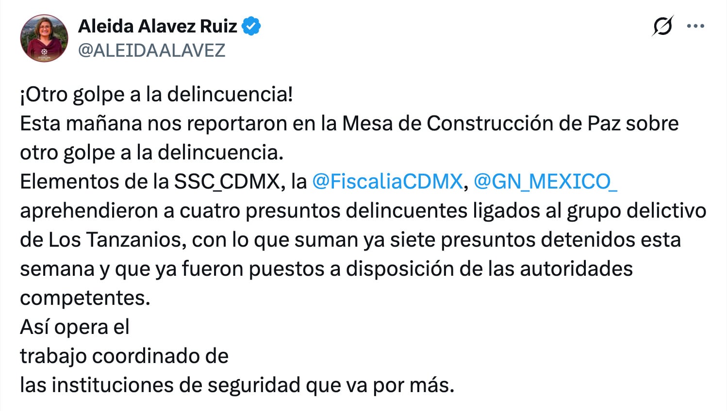 Suman 7 integrantes de Los Tanzanios detenidos en Iztapalapa esta semana