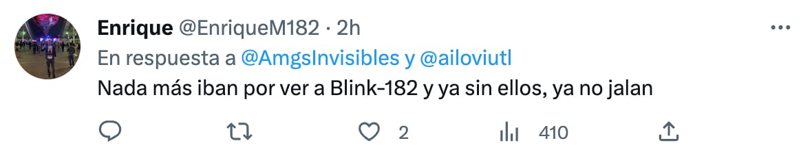 Comentarios a cancelación de Los Amigos Invisibles