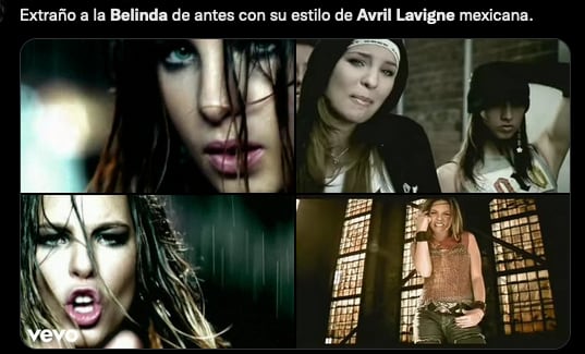 Acusan a Belinda de copiar a Avril Lavigne.