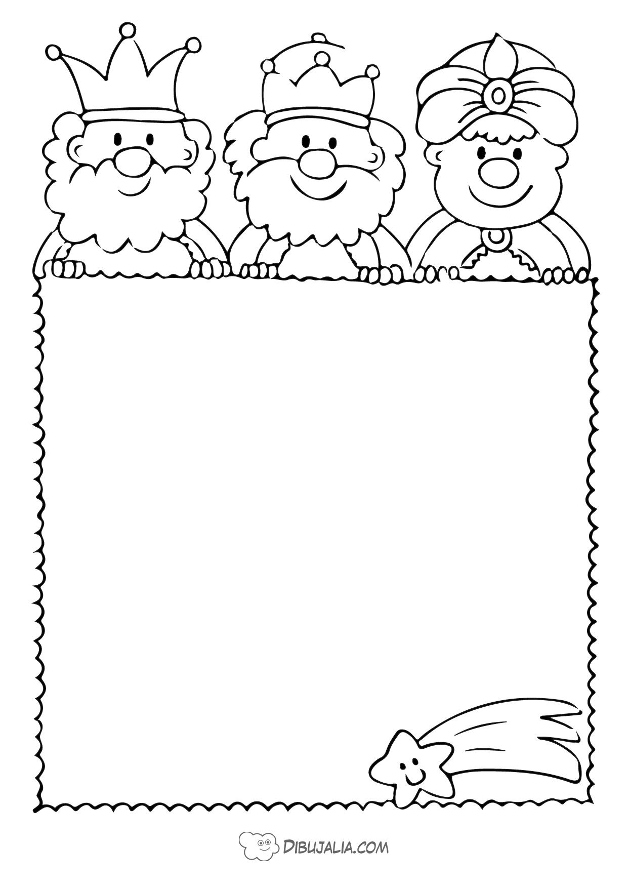 Carta a los Reyes Magos para colorear: 5 bonitas plantillas que puedes imprimir
