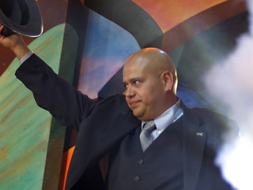 René Franco, locutor.