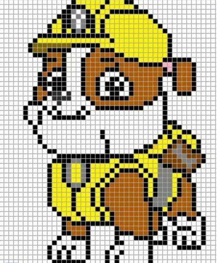 Rubble de Paw Patrol para bordar