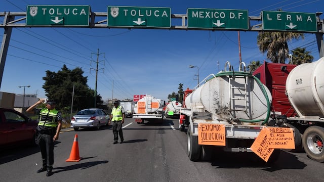Bloqueos de pipas en el Edomex