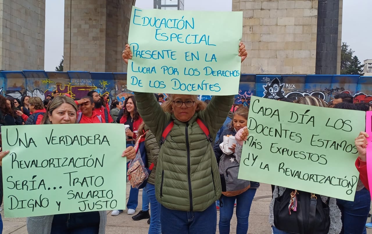 Marcha de maestros hoy 5 de diciembre