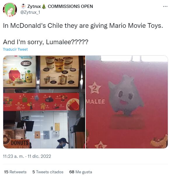 Tuit filtrando el nuevo personaje de Super Mario Bros.: La Película