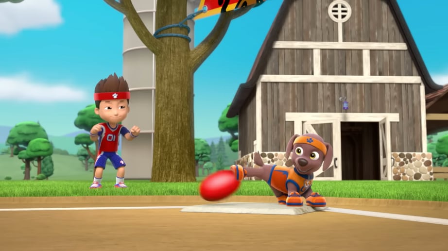Paw Patrol practicando deporte