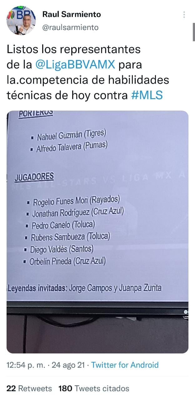 Publicación de Twitter