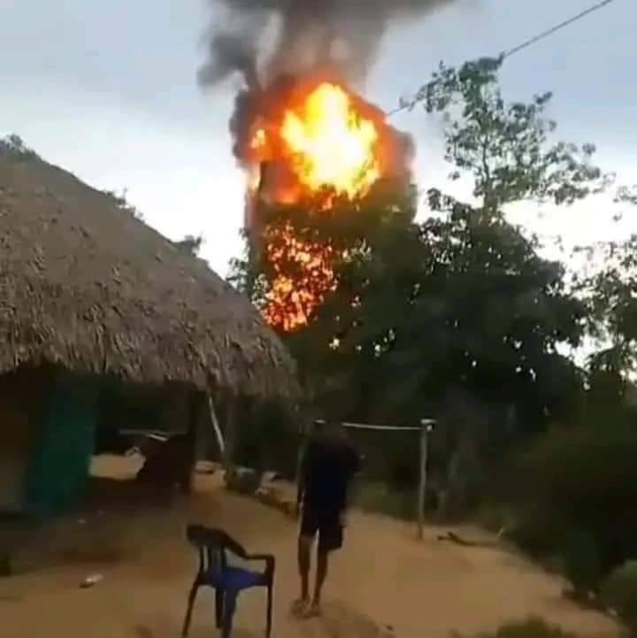 Erupción de volcán en Colombia