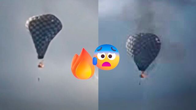 Globo aerostático se incendia en el aire durante festival en Zacatecas