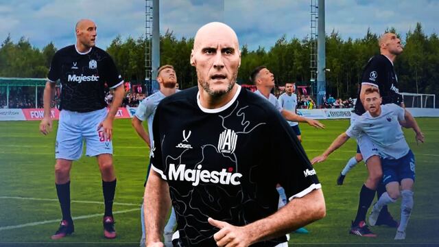 Mide 2.26 metros y jugó basquetbol en la NBA; ahora con 40 años debutó en el futbol profesiona