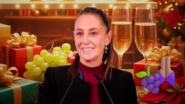 Claudia Sheinbaum comparte sus deseos con las 12 uvas por Año Nuevo.