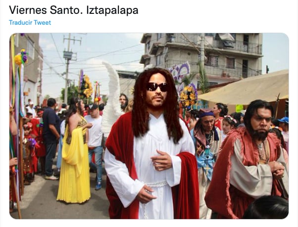 Meme de Lenny Kravitz en CDMX