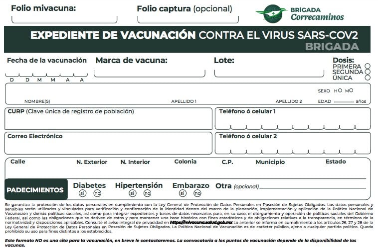 Expediente de vacunación